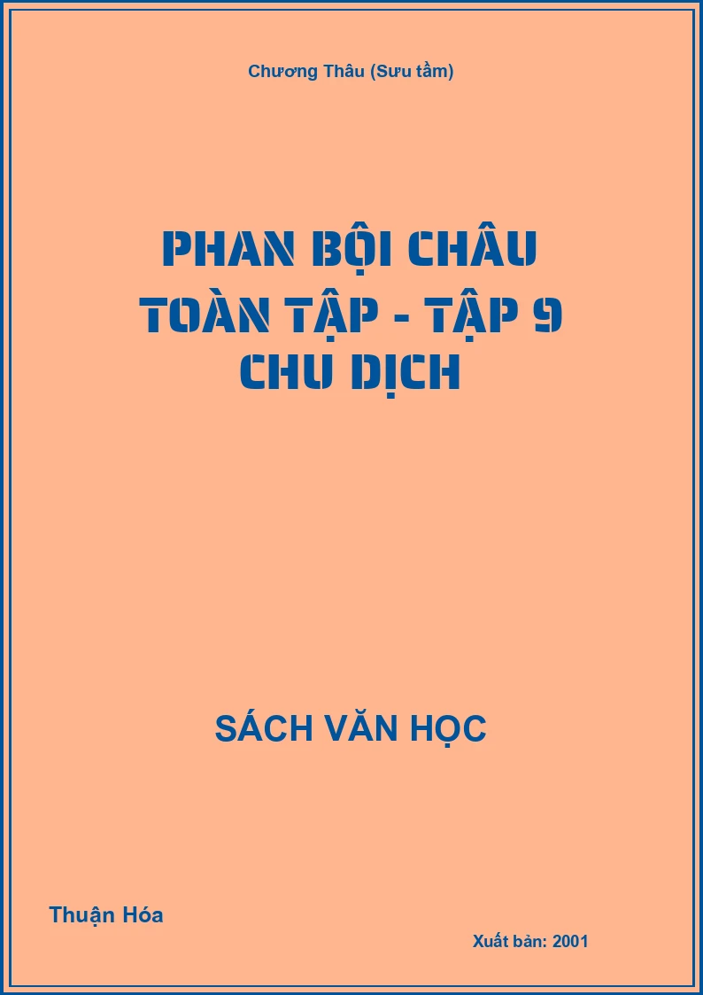 Phan Bội Châu toàn tập - Tập 9 Chu dịch