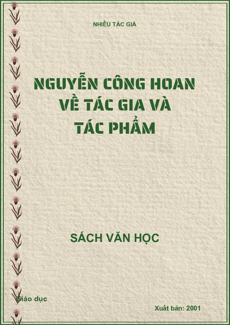 Nguyễn Công Hoan về tác gia và tác phẩm