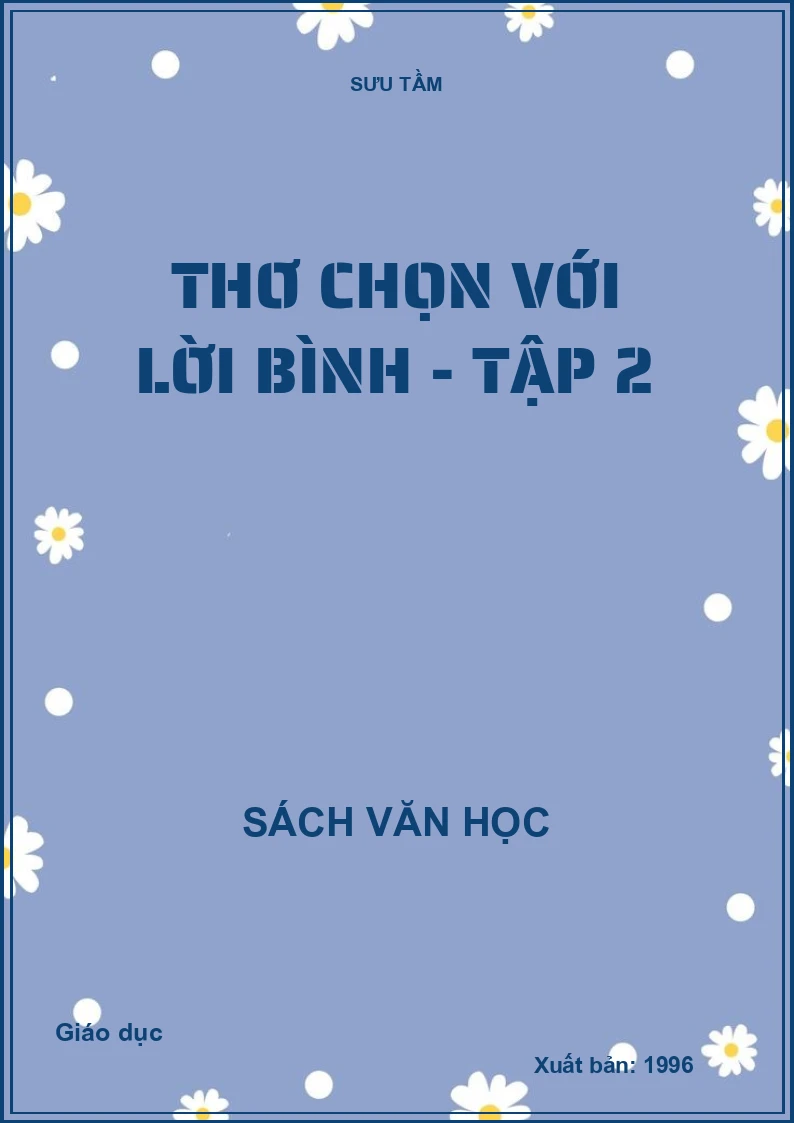 Thơ chọn với lời bình - Tập 2