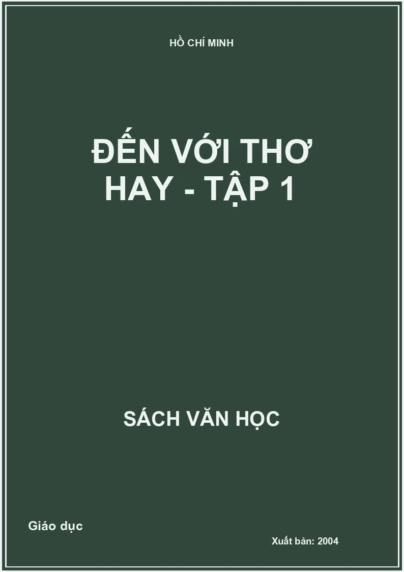 Đến với thơ hay - Tập 1