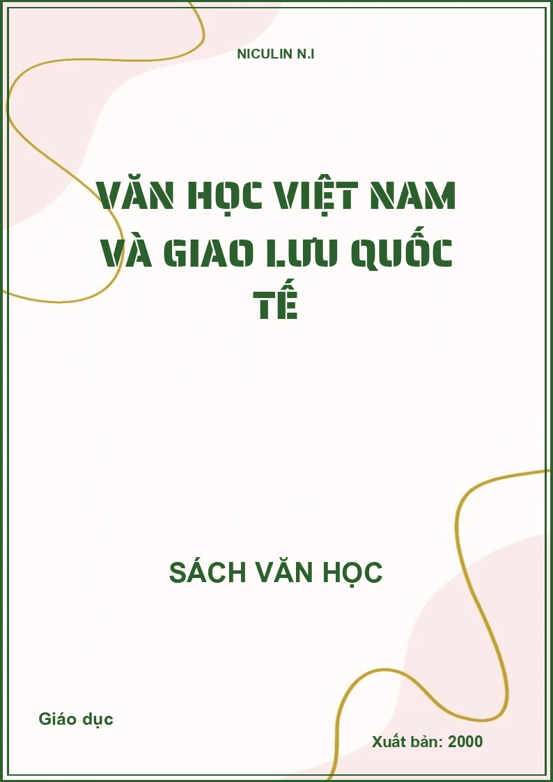 Văn học Việt Nam và giao lưu quốc tế