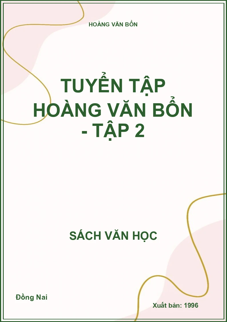 Tuyển tập Hoàng Văn Bổn - Tập 2