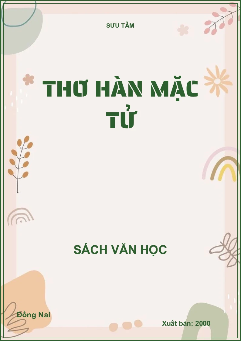 Thơ Hàn Mặc Tử