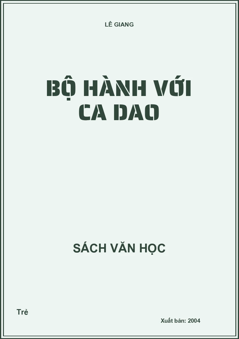 Bộ hành với ca dao