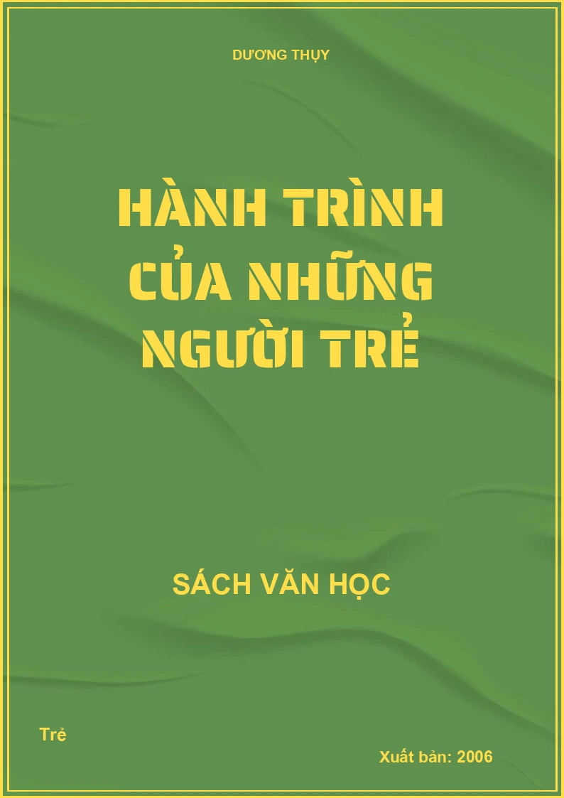 Hành trình của những người trẻ