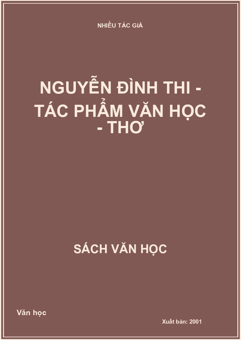 Nguyễn Đình Thi - Tác phẩm văn học - Thơ