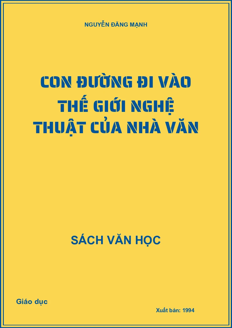 Con đường đi vào thế giới nghệ thuật của nhà văn