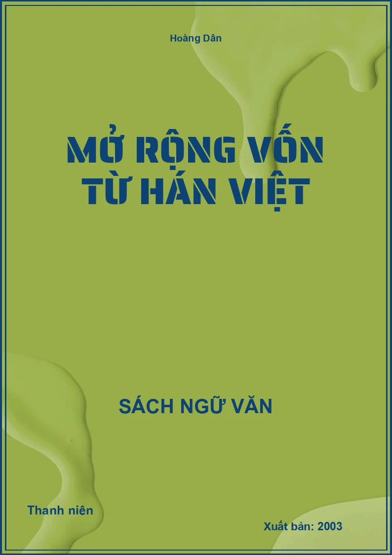 Mở rộng vốn từ Hán Việt
