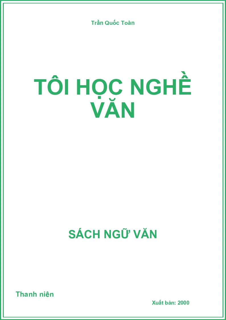 Tôi học nghề văn