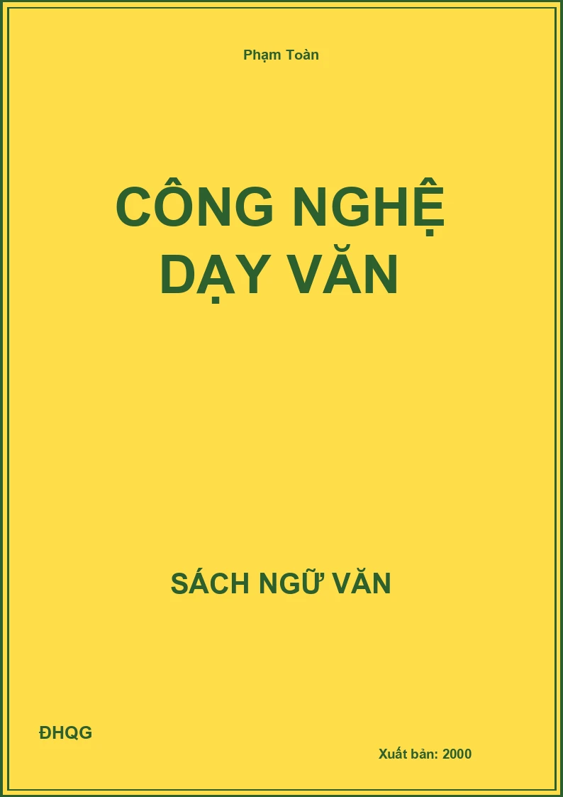 Công nghệ dạy văn