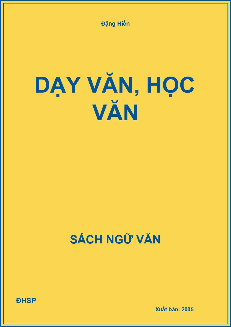 Dạy văn, học văn