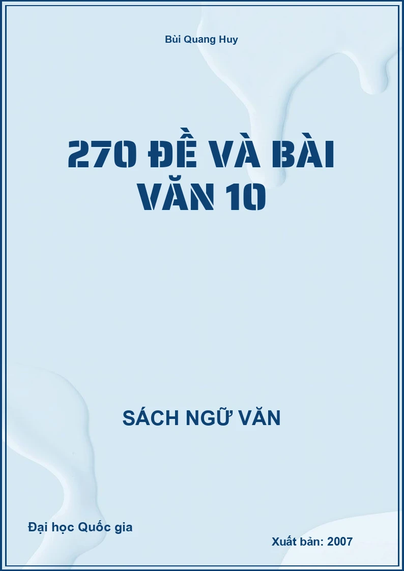 270 đề và bài văn 10