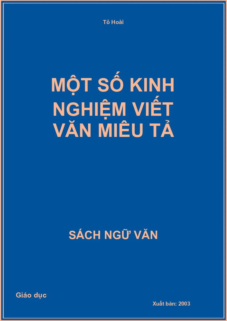 Một số kinh nghiệm viết văn miêu tả