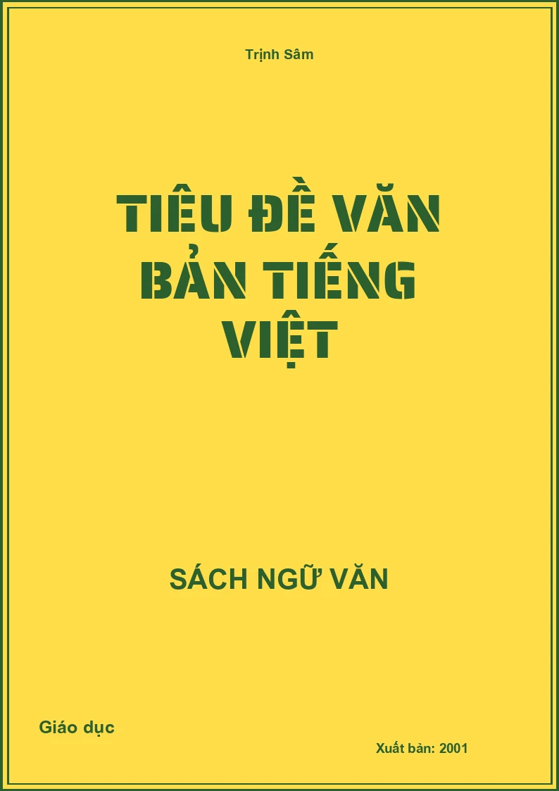 Tiêu đề văn bản tiếng Việt