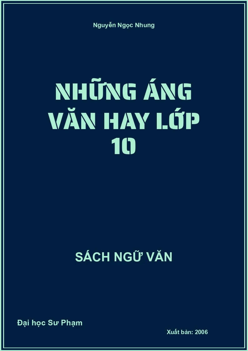 Những áng văn hay lớp 10