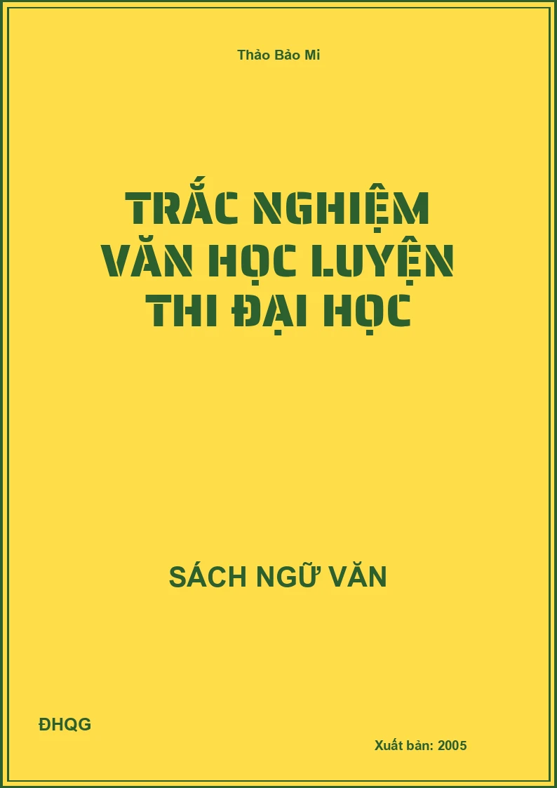 Trắc nghiệm văn học luyện thi Đại học
