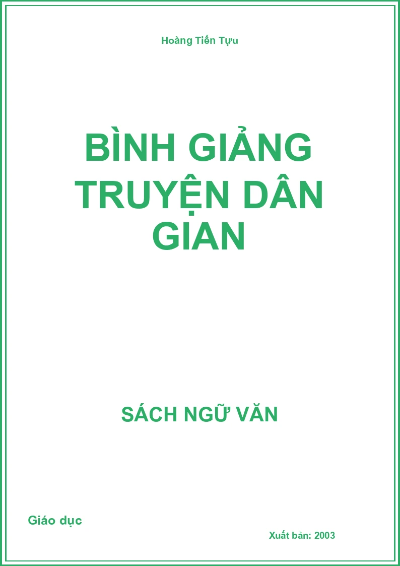 Bình giảng truyện dân gian