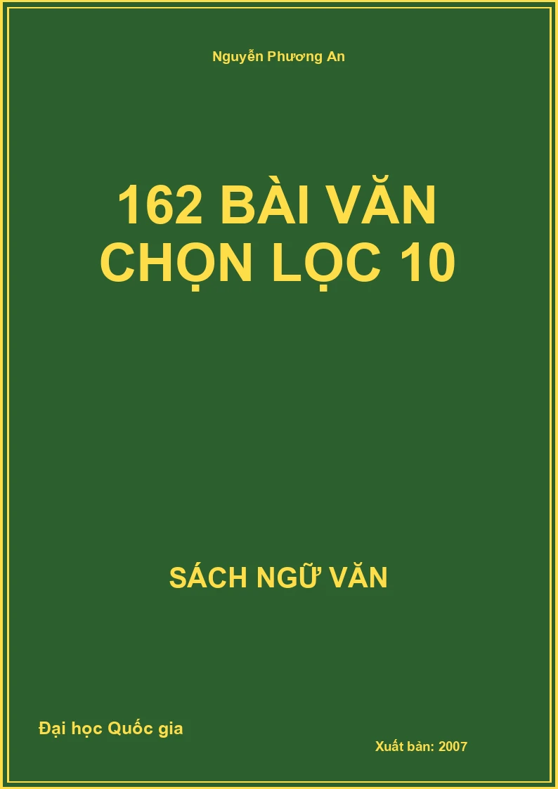 162 bài văn chọn lọc 10