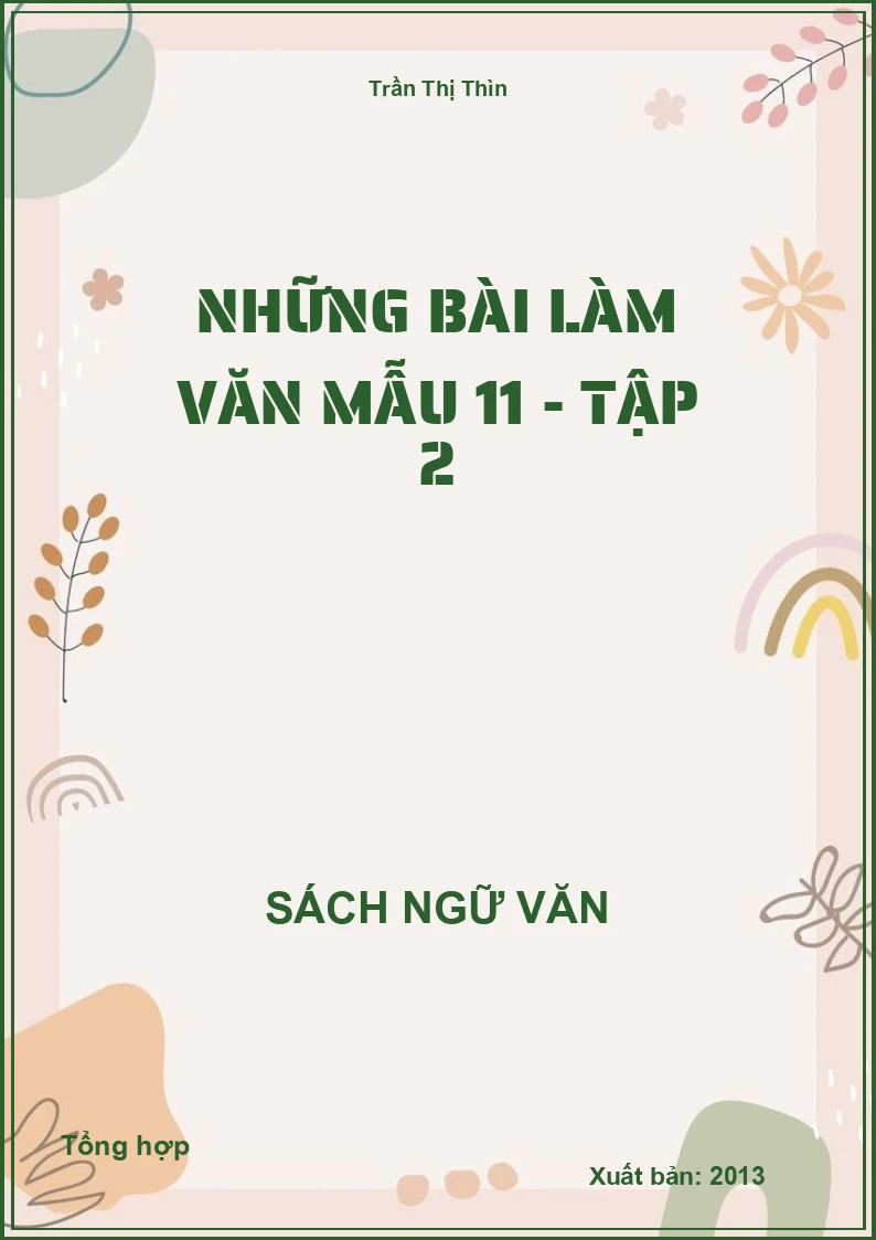 Những bài làm văn mẫu 11 - Tập 2