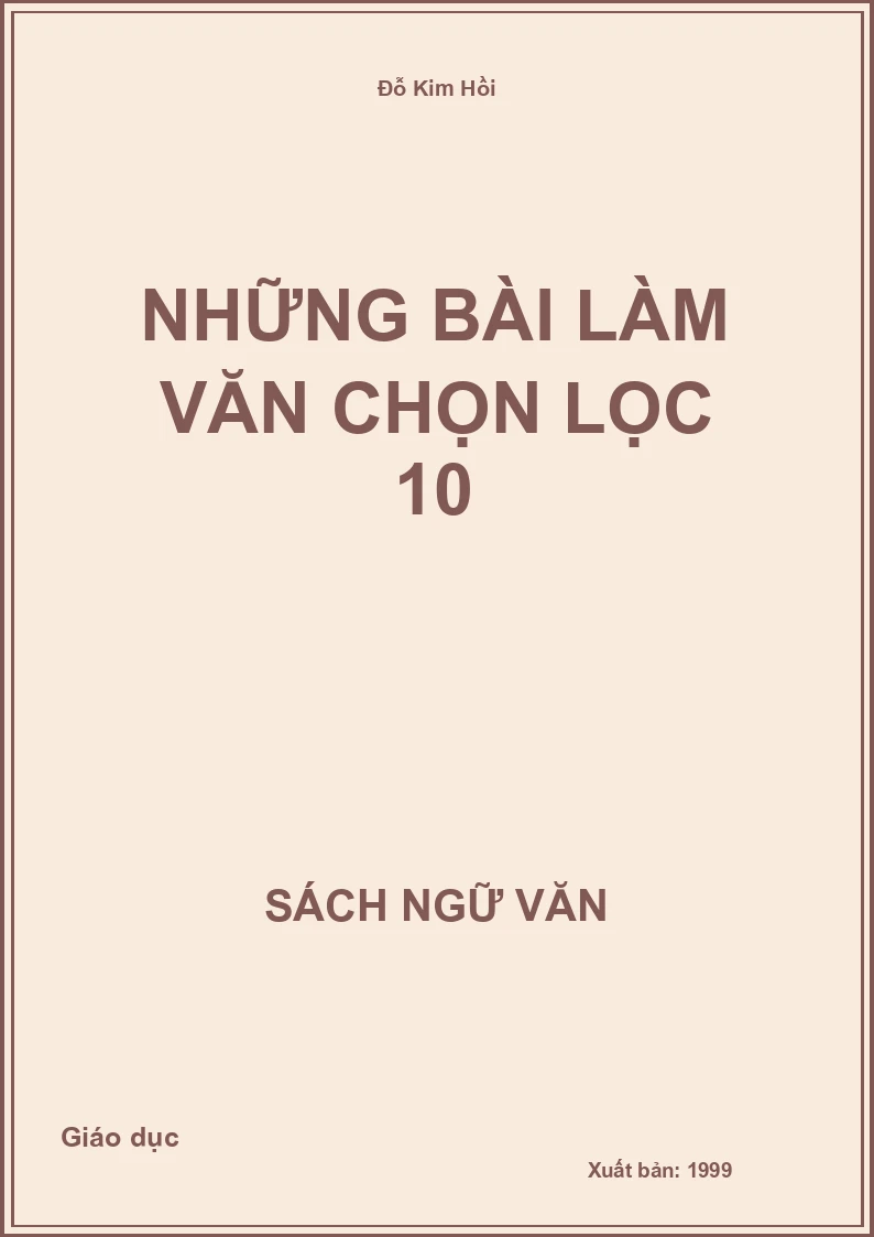 Những bài làm văn chọn lọc 10