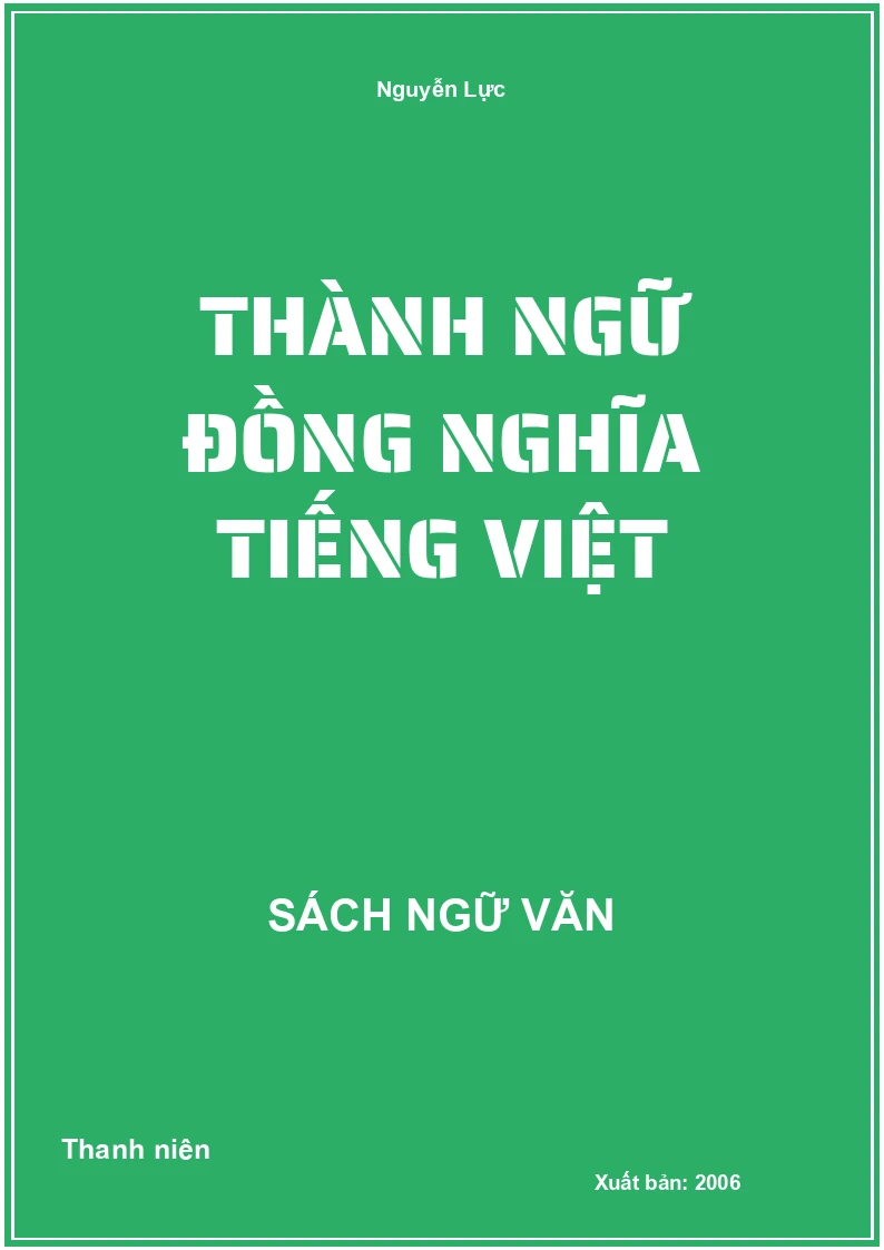 Thành ngữ đồng nghĩa tiếng Việt