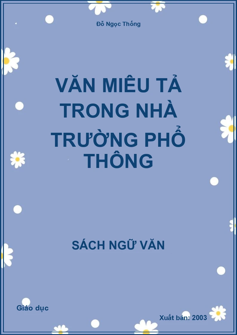 Văn miêu tả trong nhà trường Phổ thông