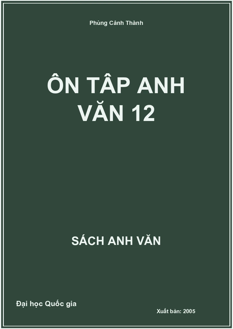 Ôn tập Anh văn 12