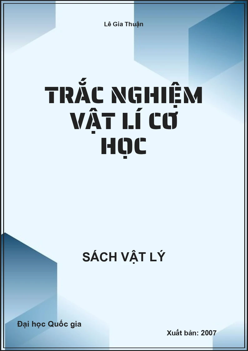 Trắc nghiệm Vật lí cơ học