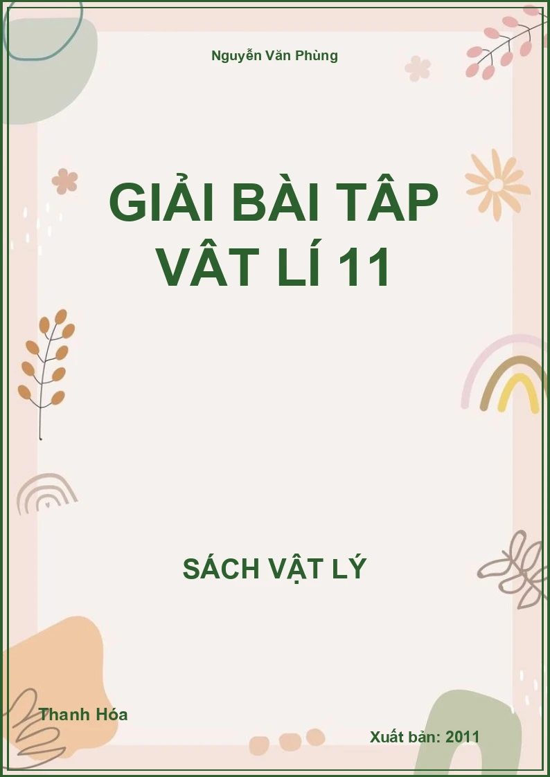 Giải bài tập Vật lí 11