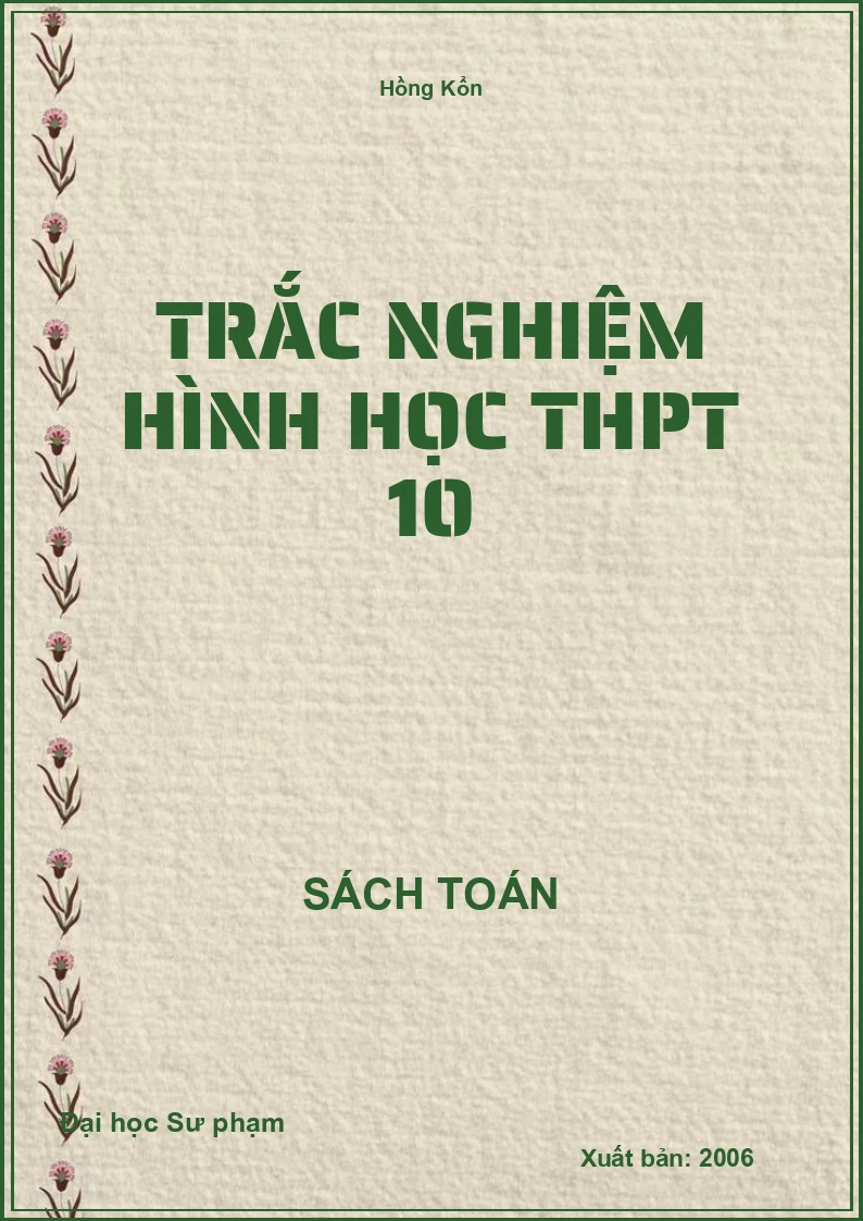 Trắc nghiệm Hình học THPT 10