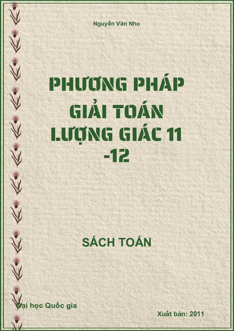 Phương pháp giải toán Lượng giác 11 -12