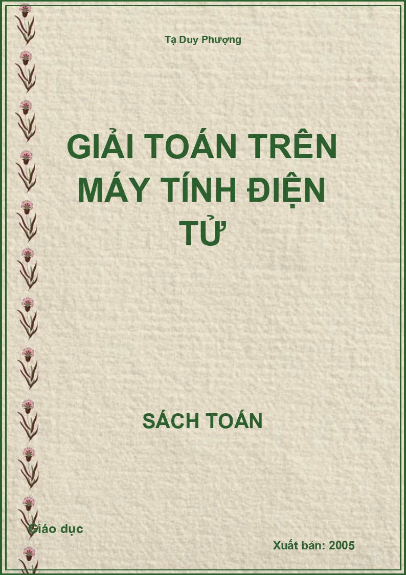 Giải toán trên máy tính điện tử