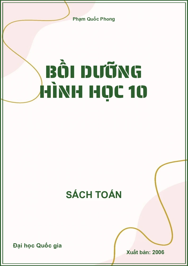 Bồi dưỡng Hình học 10