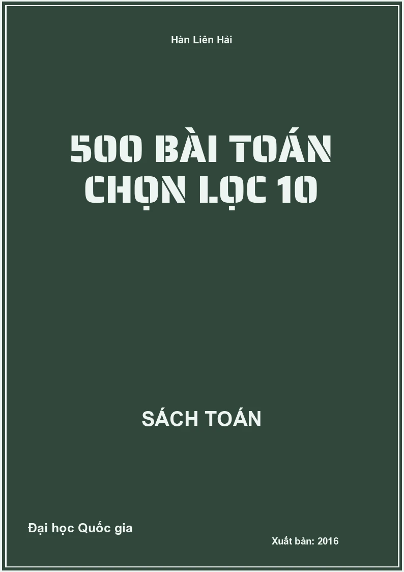 500 Bài toán chọn lọc 10