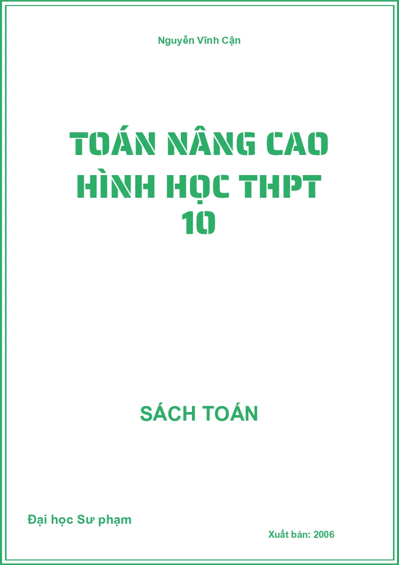 Toán nâng cao hình học THPT 10