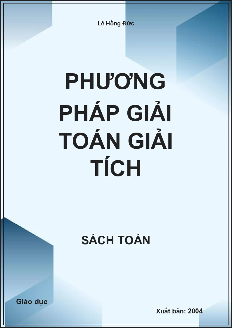 Phương pháp giải toán Giải tích