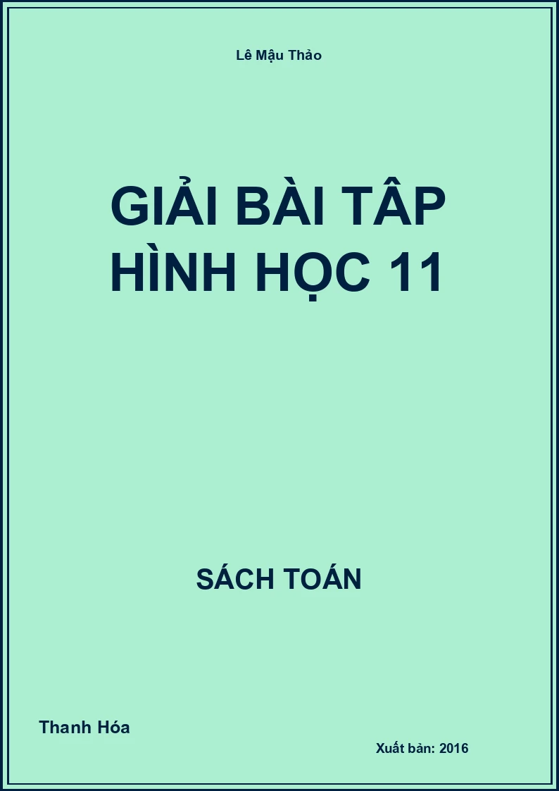 Giải bài tập Hình học 11