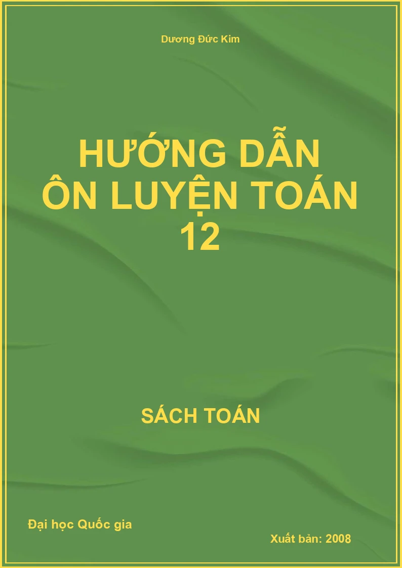 Hướng dẫn ôn luyện Toán 12