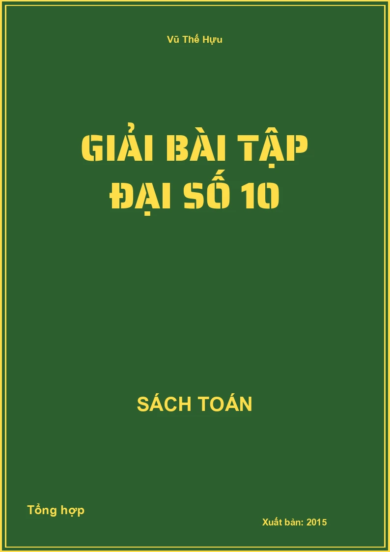 Giải bài tập Đại số 10