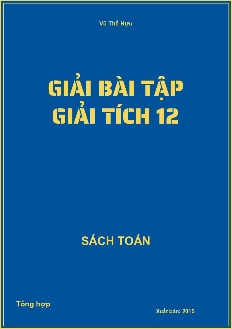 Giải bài tập Giải tích 12