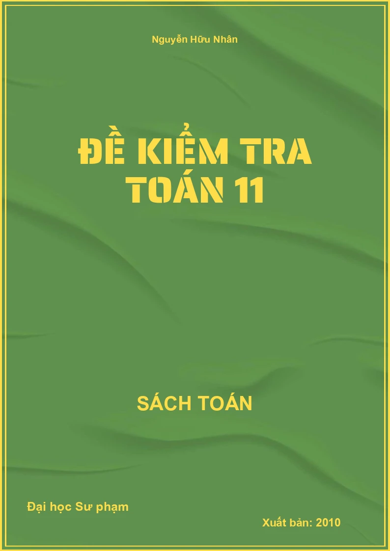 Đề kiểm tra Toán 11