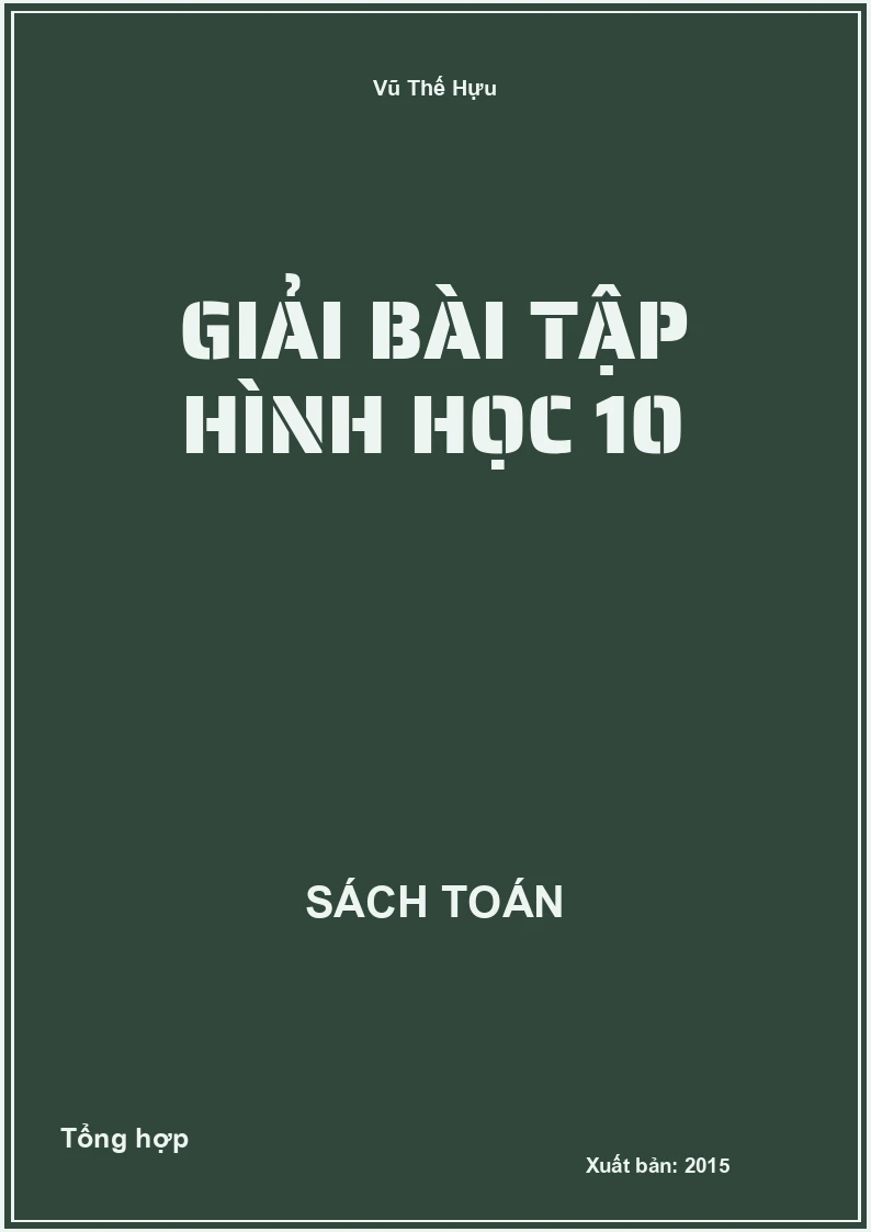 Giải bài tập Hình học 10
