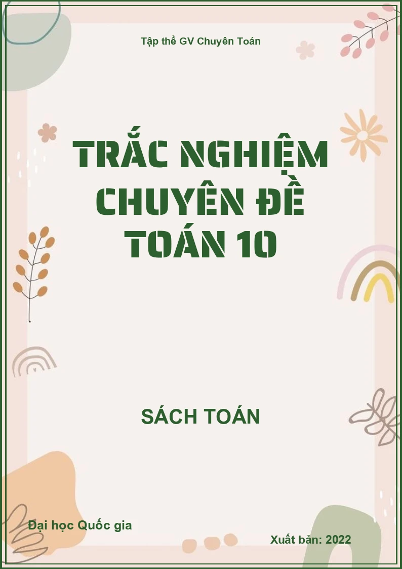 Trắc nghiệm chuyên đề Toán 10