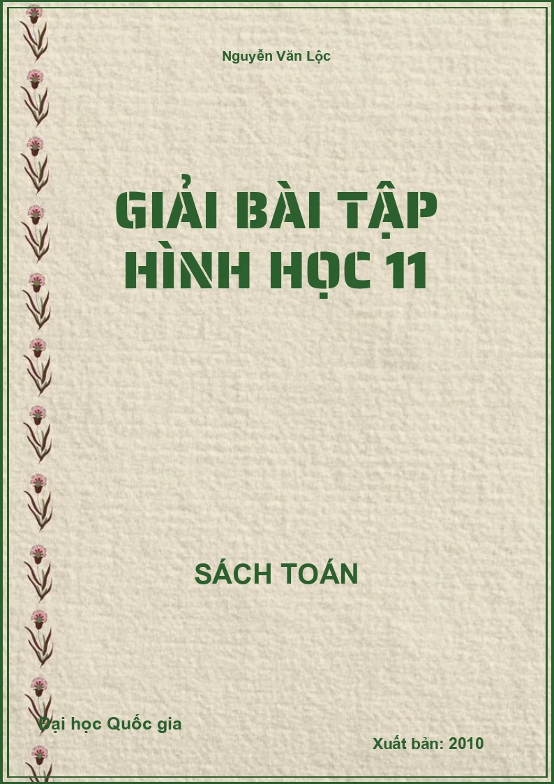 Giải bài tập Hình học 11
