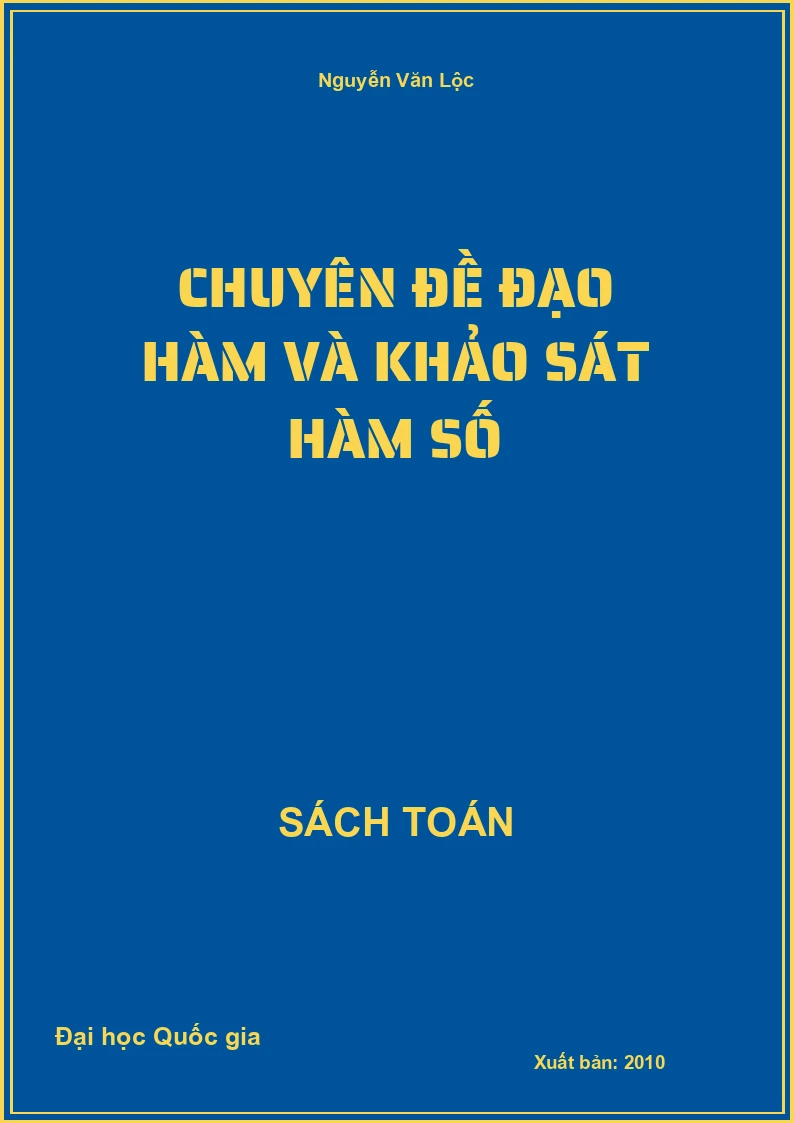 Chuyên đề Đạo hàm và Khảo sát hàm số