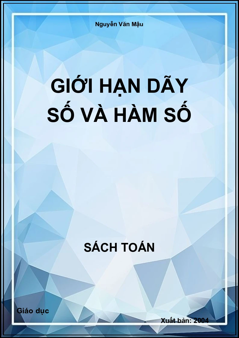 Giới hạn dãy số và hàm số