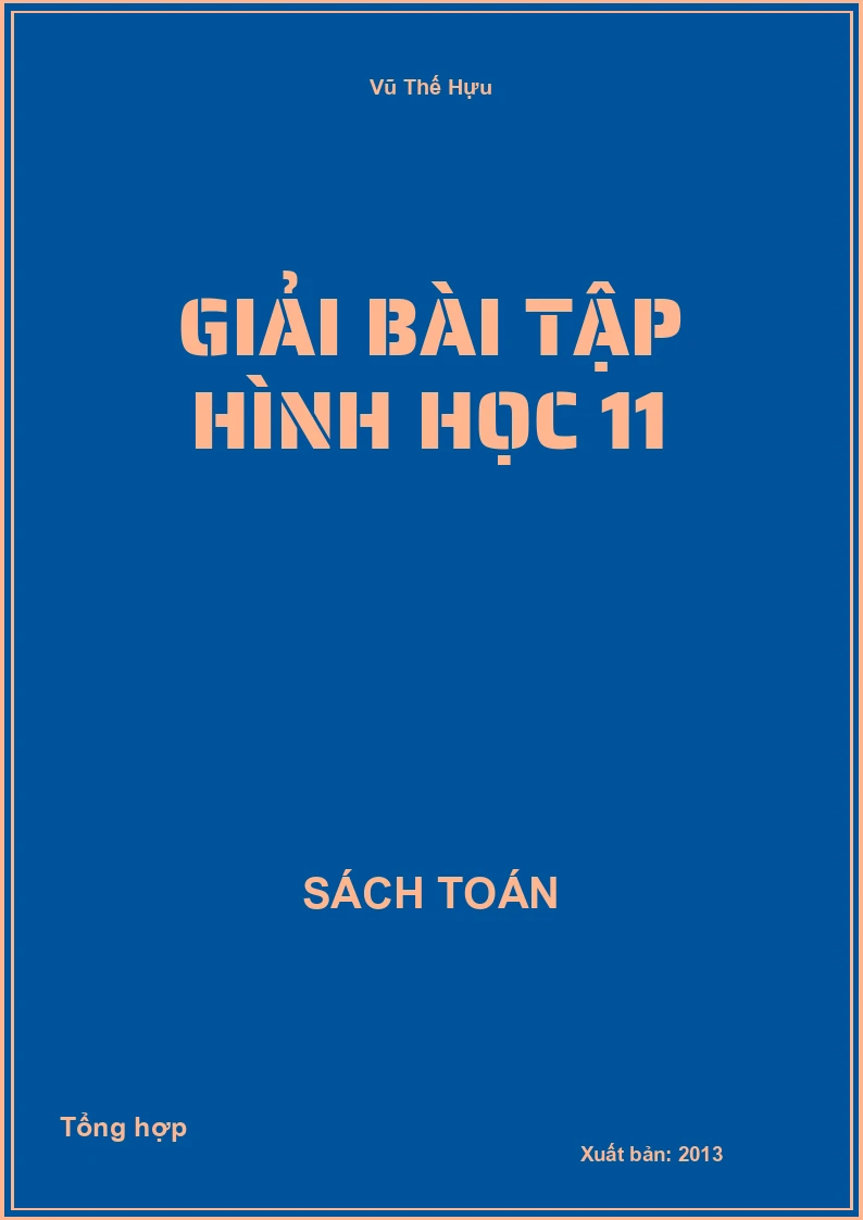 Giải bài tập Hình học 11
