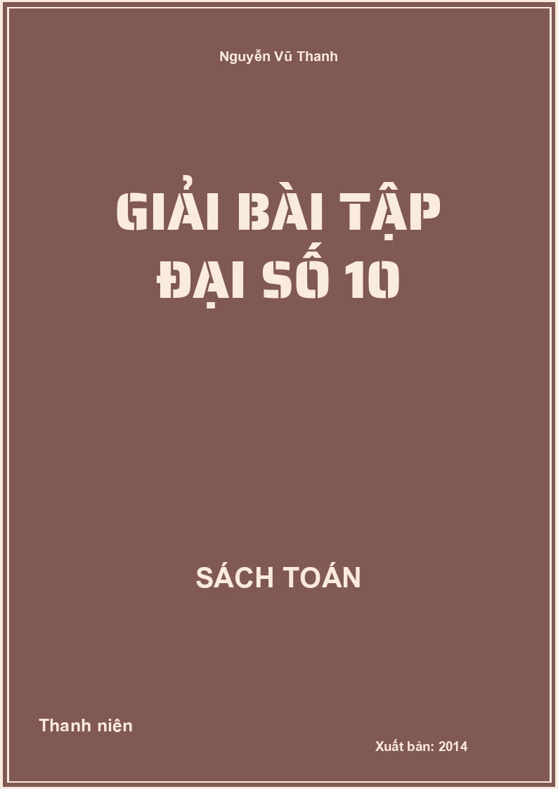 Giải bài tập Đại số 10