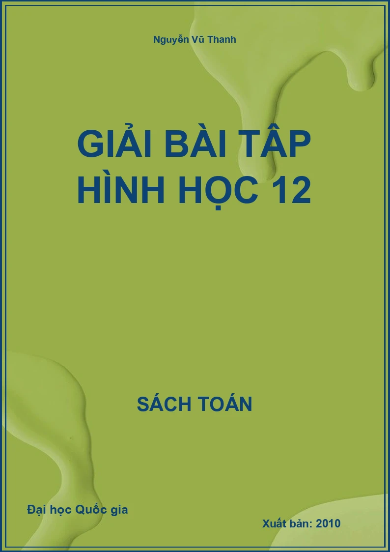 Giải bài tập Hình học 12
