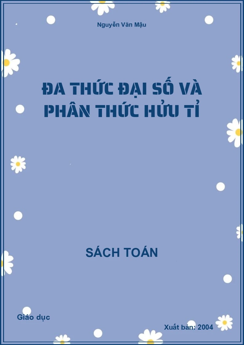 Đa thức đại số và phân thức hửu tỉ